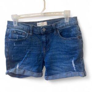 GAP Blue Jean Shorts Distressed Cuffed Hem